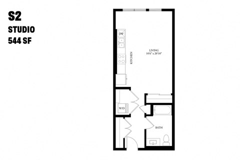 Studio S2 544 SF - The Ballard Independent